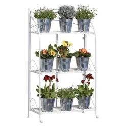 Three-tier Highbury Folding Metal Plant Stand 27 Three-tier Highbury Folding Metal Plant Stand -Plants Sale G2663 5