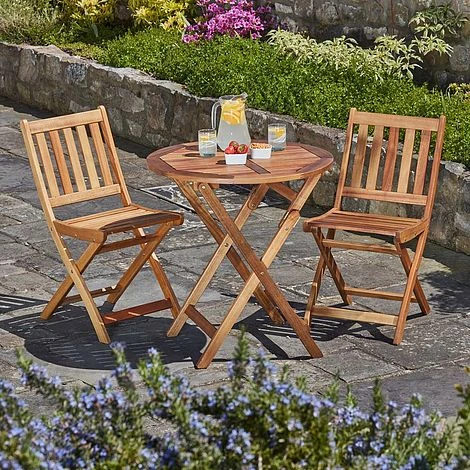 Garden Life Acacia Hardwood Bistro Set 4 Garden Life Acacia Hardwood Bistro Set - Image 2