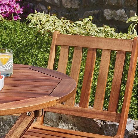 Garden Life Acacia Hardwood Bistro Set 6 Garden Life Acacia Hardwood Bistro Set - Image 4