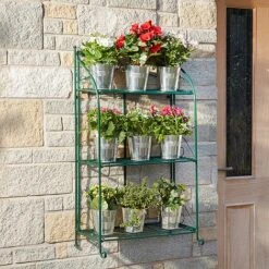 Three-tier Highbury Folding Metal Plant Stand 20 Three-tier Highbury Folding Metal Plant Stand -Plants Sale G3438 6
