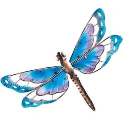 Garden Gear Metal And Glass Dragonfly Wall Art - Blue 7 Garden Gear Metal And Glass Dragonfly Wall Art - Blue -Plants Sale G3564 21