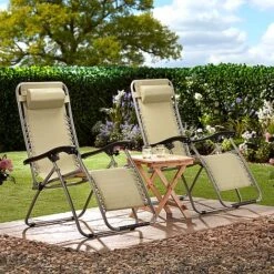 Garden Gear Zero Gravity Chair - Stone 10 Garden Gear Zero Gravity Chair - Stone -Plants Sale G3727 ls1