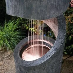 Serenity Spiral Rainfall Water Feature With Planter 9 Serenity Spiral Rainfall Water Feature With Planter -Plants Sale G3885 3