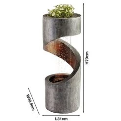 Serenity Spiral Rainfall Water Feature With Planter 11 Serenity Spiral Rainfall Water Feature With Planter -Plants Sale G3885 5