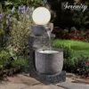 Serenity Bowl Water Feature With Globe Light -Plants Sale G3888 1