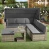 Garden Gear California Rattan Daybed With Canopy -Plants Sale G3906 2