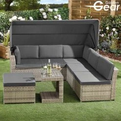 Garden Gear California Rattan Daybed With Canopy