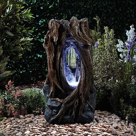 Serenity Hollow Tree Trunk Waterfall Water Feature 4 Serenity Hollow Tree Trunk Waterfall Water Feature - Image 2