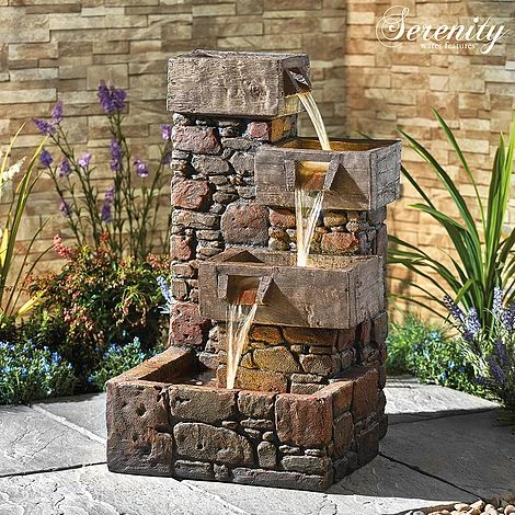 Serenity Cubic Cascading Pebble Wall Water Feature 3 Serenity Cubic Cascading Pebble Wall Water Feature