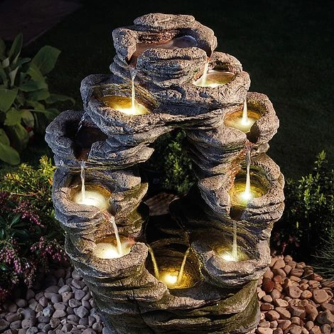 Serenity Double-Sided Rock Cascade Water Feature 4 Serenity Double-Sided Rock Cascade Water Feature - Image 2