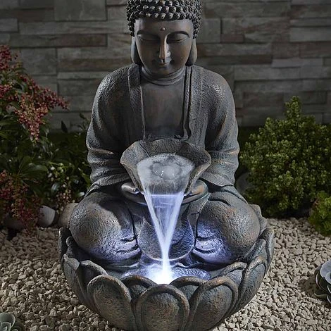 Serenity Bronze Sitting Buddha Water Feature 5 Serenity Bronze Sitting Buddha Water Feature - Image 3