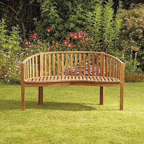 Garden Gear Acacia 3-Person Banana Bench 4 Garden Gear Acacia 3-Person Banana Bench - Image 2