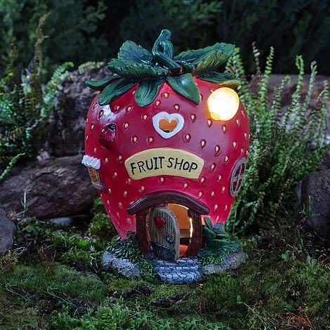 Garden Gear Solar LED Strawberry Fairy House 4 Garden Gear Solar LED Strawberry Fairy House - Image 2