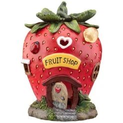 Garden Gear Solar LED Strawberry Fairy House 8 Garden Gear Solar LED Strawberry Fairy House -Plants Sale G4106 51