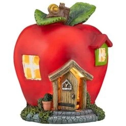 Garden Gear Solar LED Apple Fairy House -Plants Sale G4106 6