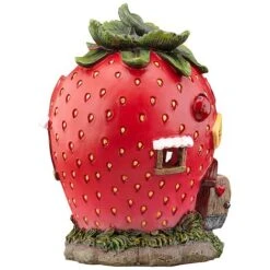 Garden Gear Solar LED Strawberry Fairy House 9 Garden Gear Solar LED Strawberry Fairy House -Plants Sale G4106 91