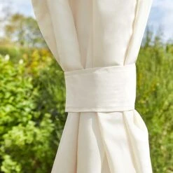 Garden Gear 3x3m Metal Gazebo With Cream Roof And Curtains 16 Garden Gear 3x3m Metal Gazebo With Cream Roof And Curtains -Plants Sale G4161 5