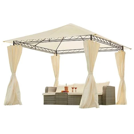 Garden Gear 3x3m Metal Gazebo With Cream Roof And Curtains 10 Garden Gear 3x3m Metal Gazebo With Cream Roof And Curtains - Image 8