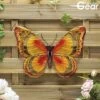 Garden Gear Metal And Glass Butterfly Wall Art - Yellow