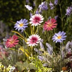 Garden Gear Metal Daisy Stake Set Of Six -Plants Sale G451620METAL20DAISY20FLOWER20620SET PURPLE20LS201