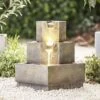 Three-Tier Squared Bowl Cascading Water Feature -Plants Sale G4638203