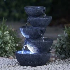 Serenity Cascading Five Bowl Water Feature -Plants Sale G4751204