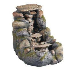 Serenity Large Tumbling Rock Wall Water Feature -Plants Sale G47522012