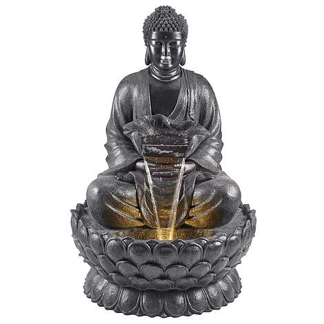 Serenity Extra Large Buddha On A Lotus Flower Water Feature 4 Serenity Extra Large Buddha On A Lotus Flower Water Feature - Image 2
