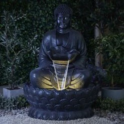 Serenity Extra Large Buddha On A Lotus Flower Water Feature 10 Serenity Extra Large Buddha On A Lotus Flower Water Feature -Plants Sale G475520XL20SITTING20BUDDHA2014