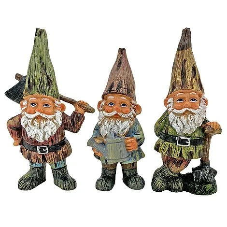 Set Of 3 Traditional Garden Gnome Ornaments 4 Set Of 3 Traditional Garden Gnome Ornaments - Image 2