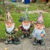 Set Of 3 Traditional Garden Gnome Ornaments 2 Set Of 3 Traditional Garden Gnome Ornaments -Plants Sale GB018S