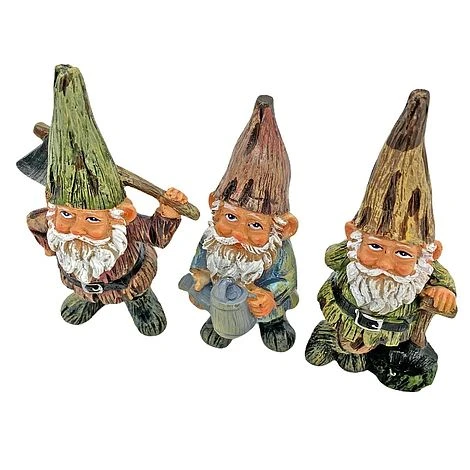 Set Of 3 Traditional Garden Gnome Ornaments 6 Set Of 3 Traditional Garden Gnome Ornaments - Image 4
