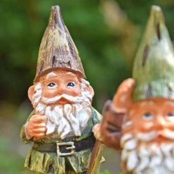 3 Garden Gnome On Sticks Garden Ornaments Pot Gnome Decorations -Plants Sale GB019M 8