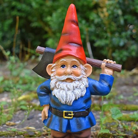 Garden Gnome With Axe Outdoor Garden Ornament 6 Garden Gnome With Axe Outdoor Garden Ornament - Image 4