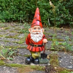 Garden Gnome With Spade Outdoor Garden Ornament 10 Garden Gnome With Spade Outdoor Garden Ornament -Plants Sale GB027S 4