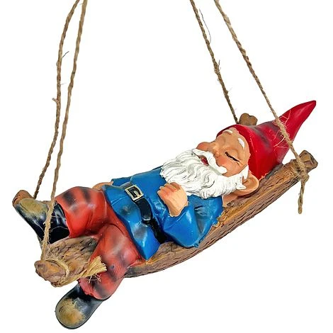 Sleeping Gnome In A Hammock Hanging Garden Ornament 5 Sleeping Gnome In A Hammock Hanging Garden Ornament - Image 3