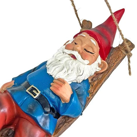 Sleeping Gnome In A Hammock Hanging Garden Ornament 12 Sleeping Gnome In A Hammock Hanging Garden Ornament - Image 10