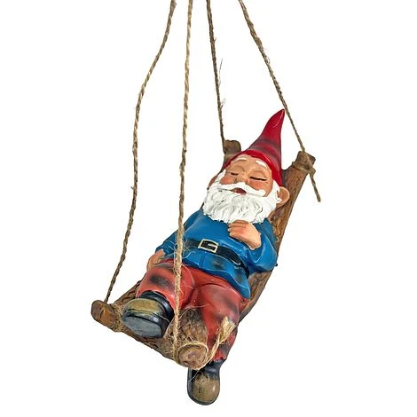 Sleeping Gnome In A Hammock Hanging Garden Ornament 4 Sleeping Gnome In A Hammock Hanging Garden Ornament - Image 2