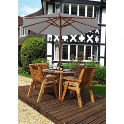 4 Seater Round Table Set 15 4 Seater Round Table Set -Plants Sale HB09GR 1