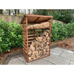 Charles Taylor Wooden Log Store Medium 3 X 2ft -Plants Sale HB202205