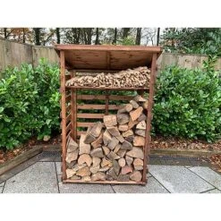 Charles Taylor Wooden Log Store Medium 3 X 2ft -Plants Sale HB202206