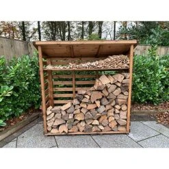 Wooden Log Store Large 5 X 2ft -Plants Sale HB203