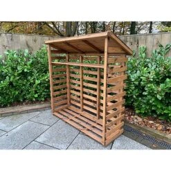 Wooden Log Store Large 5 X 2ft -Plants Sale HB203204