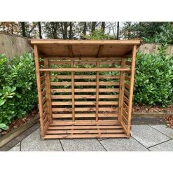Wooden Log Store Large 5 X 2ft -Plants Sale HB203206