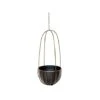 Indoor Kensington Brass Tall Hanging Planter H60Cm D24Cm