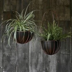 Indoor Kensington Copper Tall Hanging Planter H60Cm D24Cm -Plants Sale IKCTHP24 1