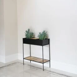 Indoor Kensington Metal Planter Stand In Black H76Cm W70Cm 7 Indoor Kensington Metal Planter Stand In Black H76Cm W70Cm -Plants Sale IKMPSB76 2