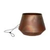 Indoor Soho Aged Copper Hanging Planter With Leather Strap H15Cm D21Cm 1 Indoor Soho Aged Copper Hanging Planter With Leather Strap H15Cm D21Cm -Plants Sale ISACHPLS21
