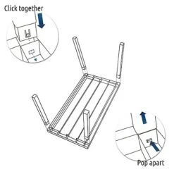 Idooka Faux Wood Garden Coffee Table - Waterproof Patio Side Table For Outdoor Use -Plants Sale Instructions2