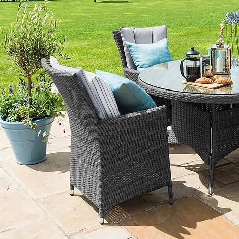 Maze Rattan LA Garden Dining Set Round With Ice Bucket 4 Seat 6 Maze Rattan LA Garden Dining Set Round With Ice Bucket 4 Seat - Image 4